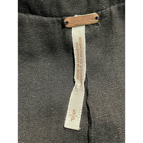 Free People Sleeveless Pleated Top V Neck Blouse Womens Size Small Layered Black - Picture 2 of 10